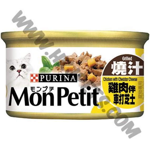 Mon Petit 貓罐頭 至尊 燒汁雞肉伴車打芝士 (5，85克)