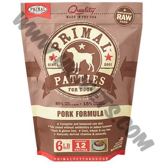 Primal 狗狗 Patties 冰鮮肉餅 鮮豚肉配方 (6磅)