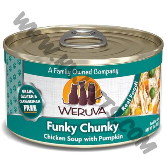 WeRuVa 極品系列 貓罐頭 Funky Chunky 無骨去皮雞，南瓜 (13，3安士)
