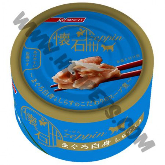 懷石 貓罐頭 絕品系列 白吞拿魚加白飯魚配方 (80克)