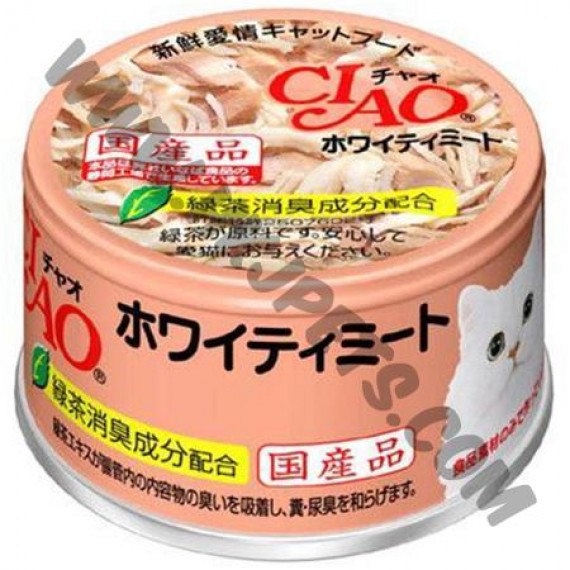 日本 CIAO 貓罐頭 白身吞拿魚 (A-01，85克)