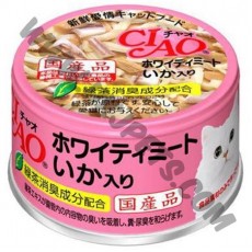 日本 CIAO 貓罐頭 白身吞拿魚加魷魚 (A-03，85克)