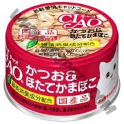 日本 CIAO 貓罐頭 鰹魚拼瑤柱棒 (A-13，85克)