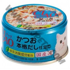 日本 CIAO 貓罐頭 鰹魚拼鰹魚湯 (A-89，85克)