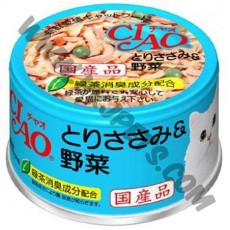 日本 CIAO 貓罐頭 雞柳拼蔬菜 (C-11，85克)