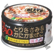 日本 CIAO 貓罐頭 雞柳拼蟹柳 (C-13，85克)