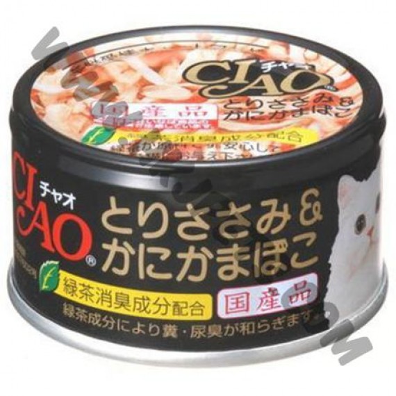 日本 CIAO 貓罐頭 雞柳拼蟹柳 (C-13，85克)