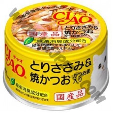 日本 CIAO 貓罐頭 雞柳拼烤鰹魚 (C-54，85克)