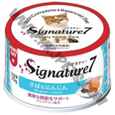 Signature7 貓貓無穀物主食罐 骨骼健康 鯖魚拼紅蘿蔔 (Wed，70克)