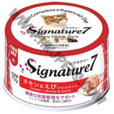 Signature7 貓貓無穀物主食罐 體重控制 雞肉，鮮蝦拼蟹肉 (Tue，70克)