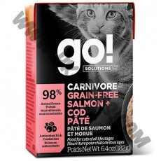 GO! Solutions 貓濕糧 Carnivore 三文魚拼鱈魚肉醬配方 (182克)