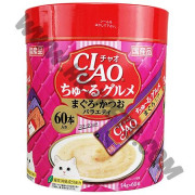 日本 CIAO 貓貓肉泥小食 吞拿魚拼鰹魚大什會 (SC-222，14克 x60支)