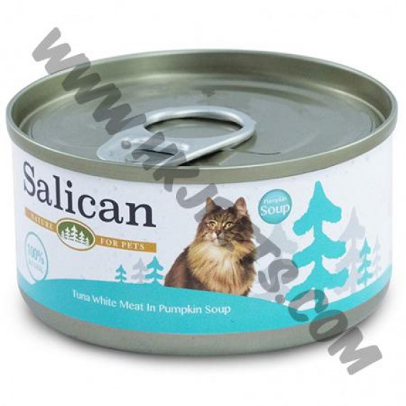 Salican 挪威森林 經典吞拿魚系列 貓罐 白肉吞拿魚配方 (南瓜湯) (青藍，85克)