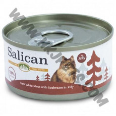 Salican 挪威森林 經典吞拿魚系列 貓罐 白肉吞拿拼鯛魚配方 (啫喱) (啡，85克)