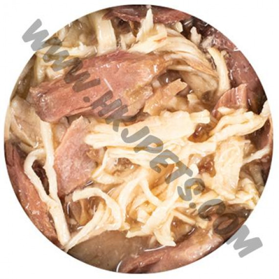 Salican 挪威森林 精選雞肉系列 貓罐 鮮雞肉拼吞拿魚配方 (清湯) (桃紅，85克)
