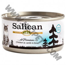Salican 挪威森林 精選雞肉系列 貓罐 鮮雞肉拼羊肉配方 (清湯) (綠，85克)