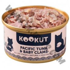 KOOKUT 天然貓罐 大平洋吞拿魚加蜆仔肉 (70克)