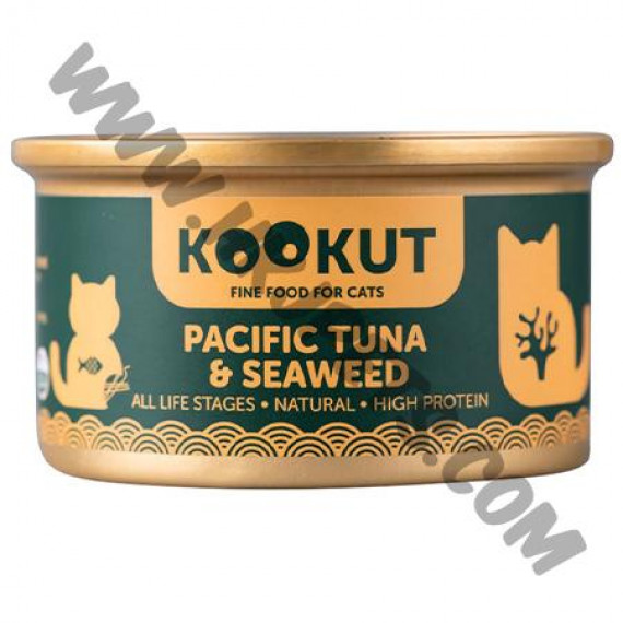 KOOKUT 天然貓罐 太平洋吞拿魚拼海藻 (70克)