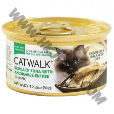 Cat Walk 貓貓主食罐 鰹吞拿魚+鯷魚 (80克)