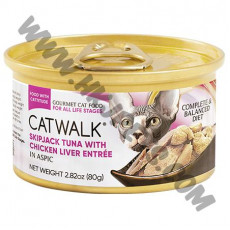 Cat Walk 貓貓主食罐 鰹吞拿魚+雞肝 (80克)
