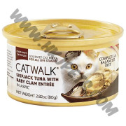 Cat Walk 貓貓主食罐 鰹吞拿魚+蜆肉 (80克)