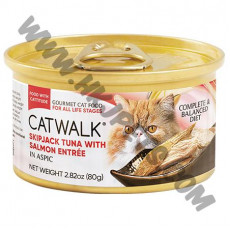 Cat Walk 貓貓主食罐 鰹吞拿魚+三文魚 (80克)