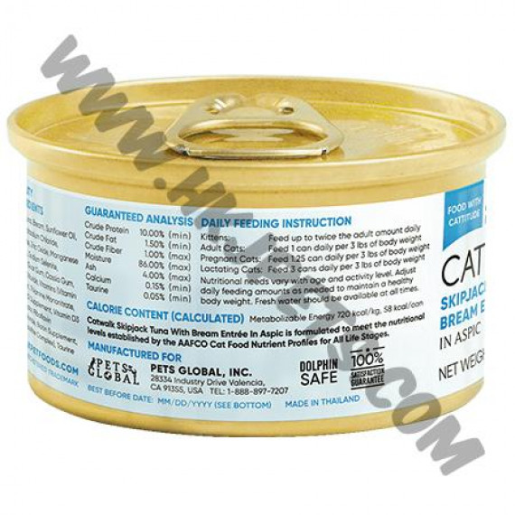 Cat Walk 貓貓主食罐 鰹吞拿魚+鯛魚 (80克)