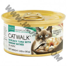 Cat Walk 貓貓主食罐 鰹吞拿魚+海蝦 (80克)