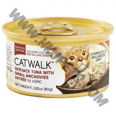 Cat Walk 貓貓主食罐 鰹吞拿魚+小鯷魚 (80克)