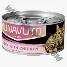 NUNAVUTO 無穀物 貓罐 吞拿魚伴雞肉 (NU-02，80克)