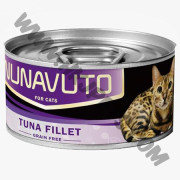 NUNAVUTO 無穀物 貓罐 吞拿魚片 (NU-01，80克)