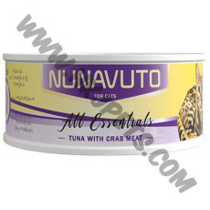 NUNAVUTO 無穀物 主食貓罐 吞拿魚蟹肉 (NU-64，75克)