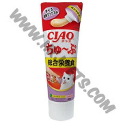 日本 CIAO 貓唧唧牙膏裝 營養膏 吞拿魚拼海鮮醬 (80克)