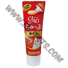 日本 CIAO 貓唧唧牙膏裝 400億乳酸菌 吞拿魚醬 (80克)