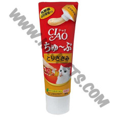 日本 CIAO 貓唧唧牙膏裝 400億乳酸菌 雞肉醬 (80克)