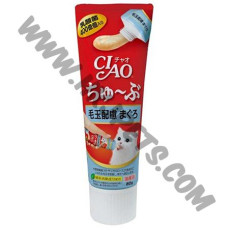 日本 CIAO 貓唧唧牙膏裝 400億乳酸菌 化毛球配方 (80克)