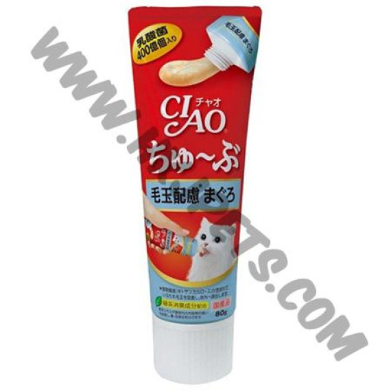 日本 CIAO 貓唧唧牙膏裝 400億乳酸菌 化毛球配方 (80克)