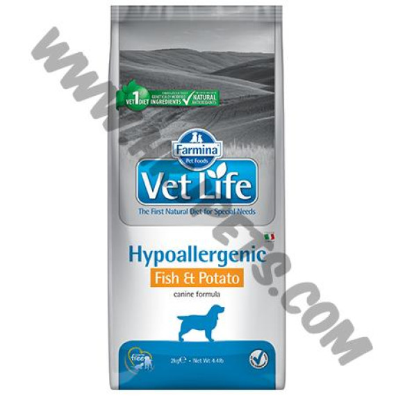 Farmina Vetlife Prescription Diet Canine 狗乾糧 Hypoallergenic (Fish & Potato) (12公斤)