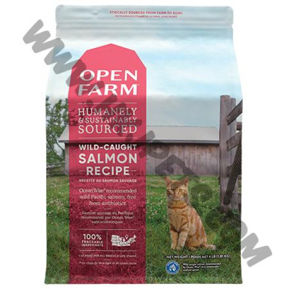 Open Farm 無穀物 貓糧 野生三文魚配方 (4磅)