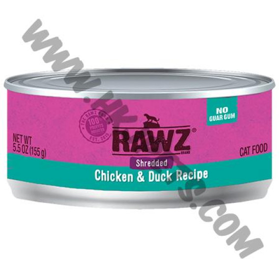 RAWZ 主食肉絲貓罐罐 雞肉，鴨肉配方 (85克)