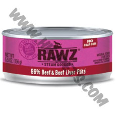 RAWZ 全貓96%肉醬罐 牛肉，牛肝配方 (155克)