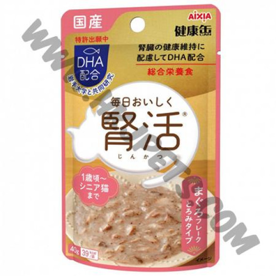 AIXIA 健康罐 腎活貓濕包 吞拿魚肉碎 (KJ-3，40克)