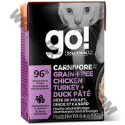 GO! Solutions 貓濕糧 Carnivore 雞肉，火雞及鴨肉配方 (182克)