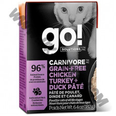 GO! Solutions 貓濕糧 Carnivore 雞肉，火雞及鴨肉配方 (182克)