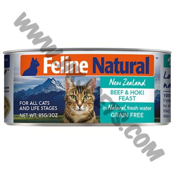 Feline Natural 貓罐頭 牛肉及藍尖尾鱈魚配方 (170克)